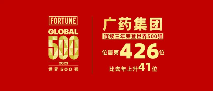 上升41位！白云山光華公司熱烈祝賀廣藥集團世界500強排名再創(chuàng)新高